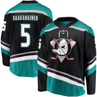 Men's Urho Vaakanainen Anaheim Ducks Alternate Jersey - Black Breakaway