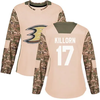 Women's Alex Killorn Anaheim Ducks Veterans Day Practice Jersey - Camo Authentic