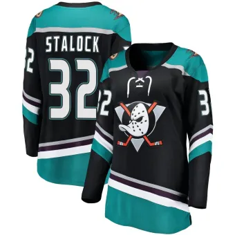 Women's Alex Stalock Anaheim Ducks Alternate Jersey - Black Breakaway