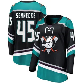 Women's Beckett Sennecke Anaheim Ducks Alternate Jersey - Black Breakaway