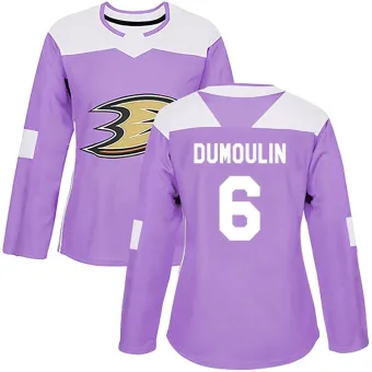 Women's Brian Dumoulin Anaheim Ducks Fights Cancer Practice Jersey - Purple Authentic