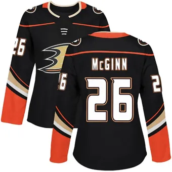 Women's Brock McGinn Anaheim Ducks Home Jersey - Black Authentic