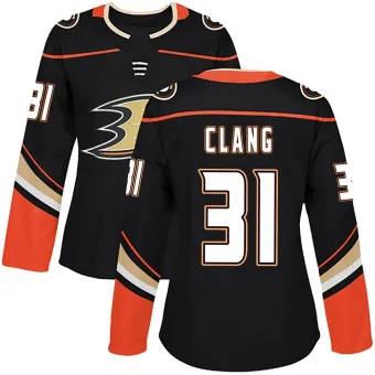 Women's Calle Clang Anaheim Ducks Home Jersey - Black Authentic