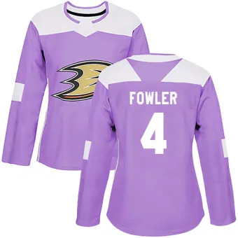 Women's Cam Fowler Anaheim Ducks Fights Cancer Practice Jersey - Purple Authentic