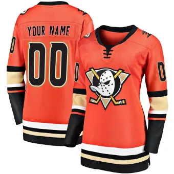 Women's Custom Anaheim Ducks 2019/20 Alternate Premier Jersey - Orange Breakaway