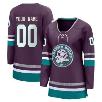 Women's Custom Anaheim Ducks 30th Anniversary Premier Jersey - Purple Breakaway