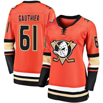 Women's Cutter Gauthier Anaheim Ducks 2019/20 Alternate Premier Jersey - Orange Breakaway