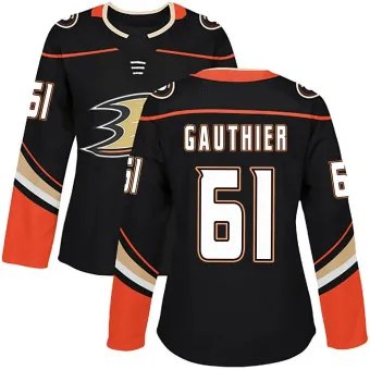 Women's Cutter Gauthier Anaheim Ducks Home Jersey - Black Authentic