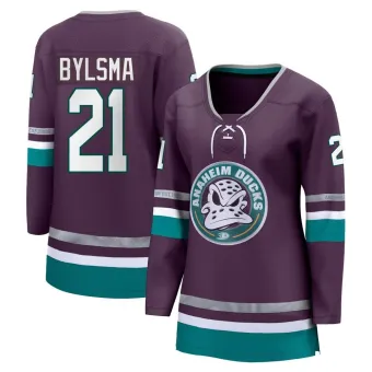 Women's Dan Bylsma Anaheim Ducks 30th Anniversary Premier Jersey - Purple Breakaway