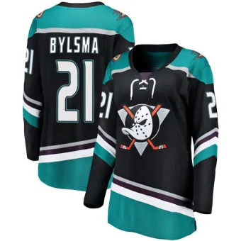 Women's Dan Bylsma Anaheim Ducks Alternate Jersey - Black Breakaway