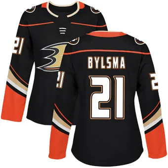 Women's Dan Bylsma Anaheim Ducks Home Jersey - Black Authentic