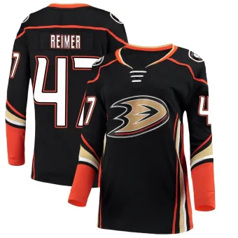 Women's James Reimer Anaheim Ducks Home Jersey - Black Breakaway