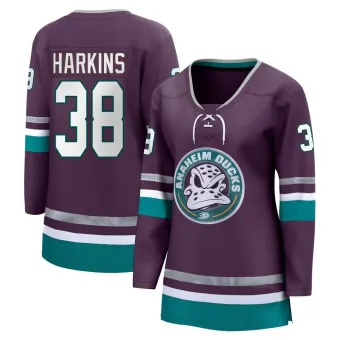 Women's Jansen Harkins Anaheim Ducks 30th Anniversary Premier Jersey - Purple Breakaway