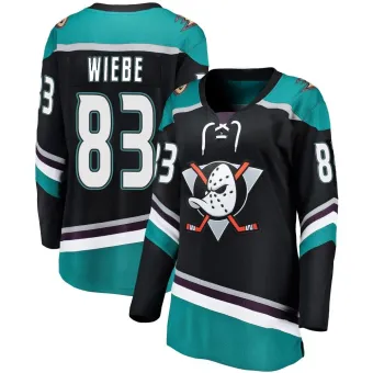 Women's Jaxsen Wiebe Anaheim Ducks Alternate Jersey - Black Breakaway