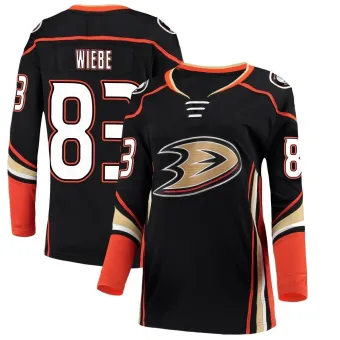 Women's Jaxsen Wiebe Anaheim Ducks Home Jersey - Black Breakaway