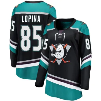 Women's Josh Lopina Anaheim Ducks Alternate Jersey - Black Breakaway