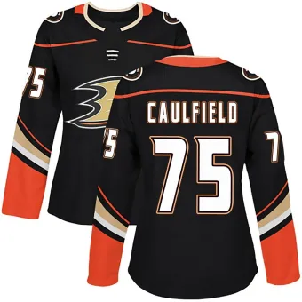 Women's Judd Caulfield Anaheim Ducks Home Jersey - Black Authentic