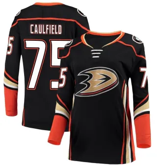 Women's Judd Caulfield Anaheim Ducks Home Jersey - Black Breakaway