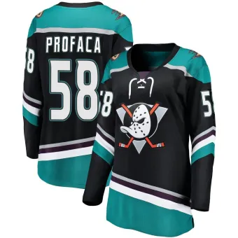 Women's Luka Profaca Anaheim Ducks Alternate Jersey - Black Breakaway