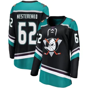 Women's Nikita Nesterenko Anaheim Ducks Alternate Jersey - Black Breakaway