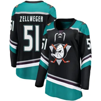 Women's Olen Zellweger Anaheim Ducks Alternate Jersey - Black Breakaway