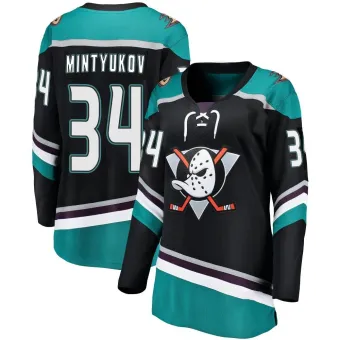 Women's Pavel Mintyukov Anaheim Ducks Alternate Jersey - Black Breakaway