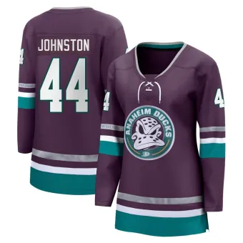 Women's Ross Johnston Anaheim Ducks 30th Anniversary Premier Jersey - Purple Breakaway