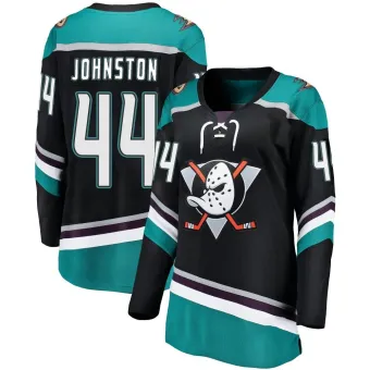 Women's Ross Johnston Anaheim Ducks Alternate Jersey - Black Breakaway