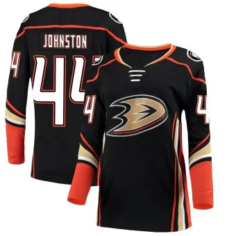 Women's Ross Johnston Anaheim Ducks Home Jersey - Black Breakaway