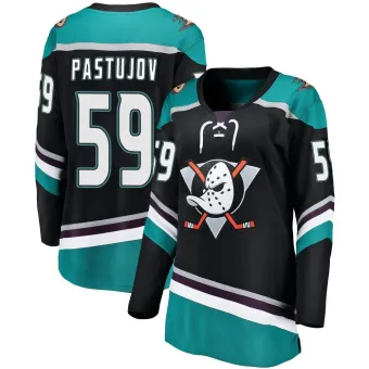 Women's Sasha Pastujov Anaheim Ducks Alternate Jersey - Black Breakaway