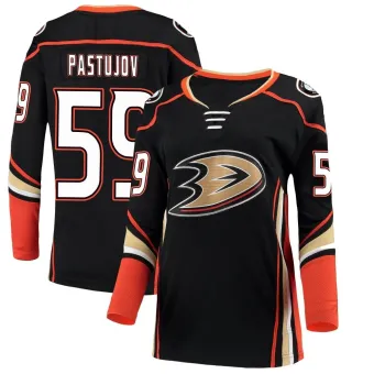 Women's Sasha Pastujov Anaheim Ducks Home Jersey - Black Breakaway