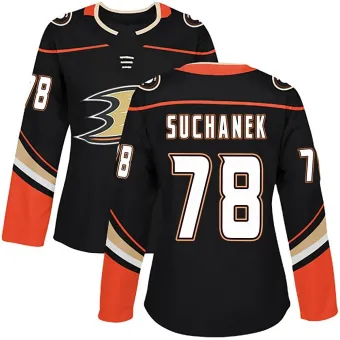 Women's Tomas Suchanek Anaheim Ducks Home Jersey - Black Authentic