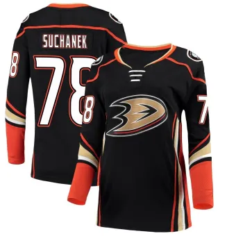 Women's Tomas Suchanek Anaheim Ducks Home Jersey - Black Breakaway