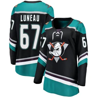 Women's Tristan Luneau Anaheim Ducks Alternate Jersey - Black Breakaway