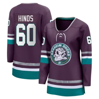 Women's Tyson Hinds Anaheim Ducks 30th Anniversary Premier Jersey - Purple Breakaway