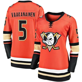 Women's Urho Vaakanainen Anaheim Ducks 2019/20 Alternate Premier Jersey - Orange Breakaway