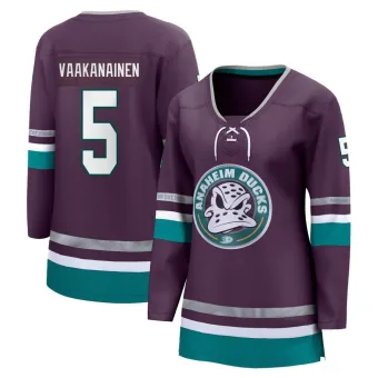 Women's Urho Vaakanainen Anaheim Ducks 30th Anniversary Premier Jersey - Purple Breakaway