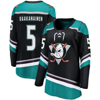 Women's Urho Vaakanainen Anaheim Ducks Alternate Jersey - Black Breakaway