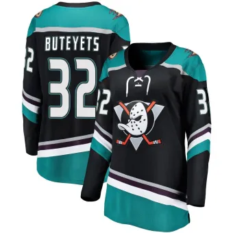 Women's Vyacheslav Buteyets Anaheim Ducks Alternate Jersey - Black Breakaway