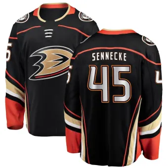 Youth Beckett Sennecke Anaheim Ducks Home Jersey - Black Breakaway