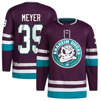 Youth Carson Meyer Anaheim Ducks 30th Anniversary Primegreen Jersey - Purple Authentic