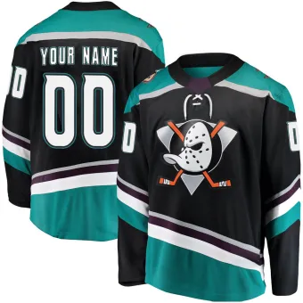 Youth Custom Anaheim Ducks Alternate Jersey - Black Breakaway