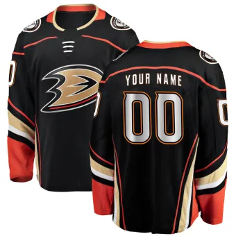 Youth Custom Anaheim Ducks Home Jersey - Black Breakaway