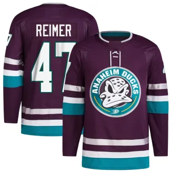 Youth James Reimer Anaheim Ducks 30th Anniversary Primegreen Jersey - Purple Authentic