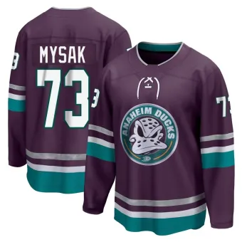 Youth Jan Mysak Anaheim Ducks 30th Anniversary Premier Jersey - Purple Breakaway