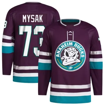 Youth Jan Mysak Anaheim Ducks 30th Anniversary Primegreen Jersey - Purple Authentic