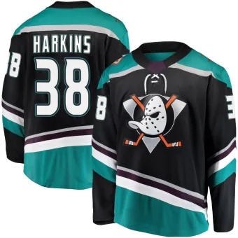 Youth Jansen Harkins Anaheim Ducks Alternate Jersey - Black Breakaway