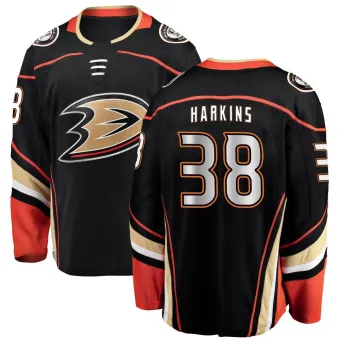 Youth Jansen Harkins Anaheim Ducks Home Jersey - Black Breakaway