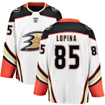 Youth Josh Lopina Anaheim Ducks Away Jersey - White Breakaway