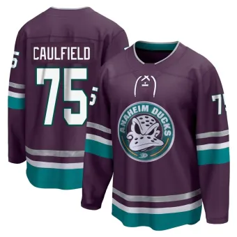 Youth Judd Caulfield Anaheim Ducks 30th Anniversary Premier Jersey - Purple Breakaway